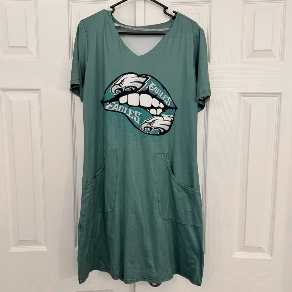 Eagles Graphic Teal Dress